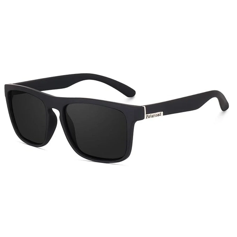 Polarized Sunglasses Men Matte Black Square Frame UV Protection lentes Gafas New